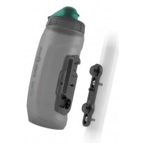 Антибактеріальна фляга з конектором та базою FIDLOCK TWIST bottle 590мл., прозорий / чорний